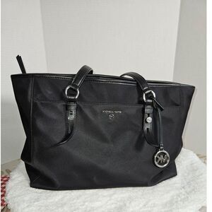 Michael Kors Sullivan Large Nylon Multifunction Top-Zip Tote Black NWT